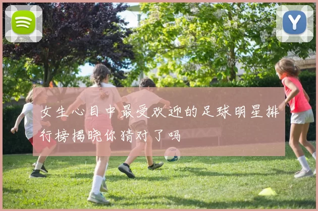女生心目中最受欢迎的足球明星排行榜揭晓你猜对了吗